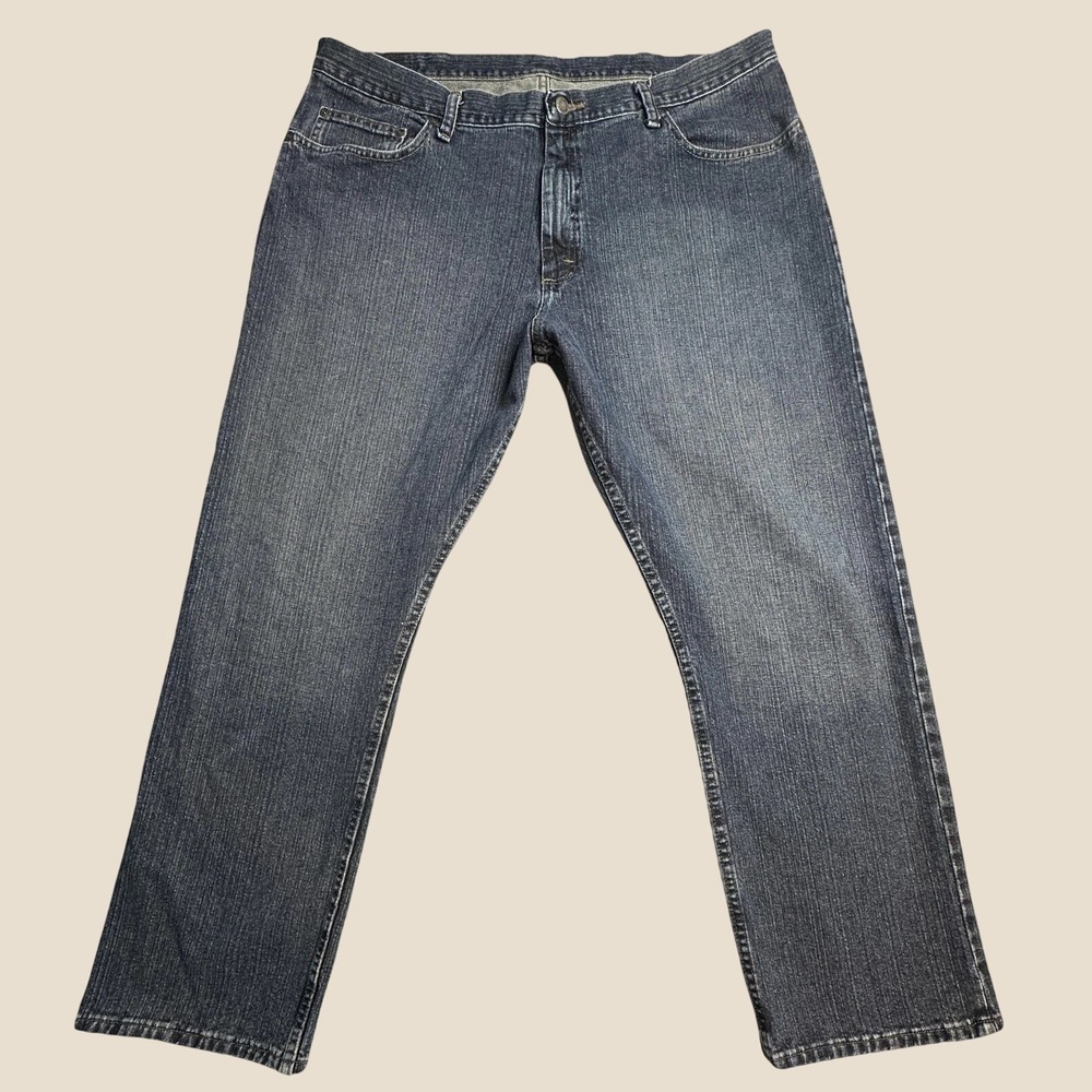 Wrangler Jeans Mens 40x30 Relax Straight Blue 97LRKBI Dark Wash Denim Pants